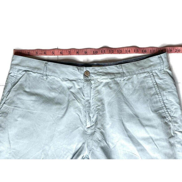 Faherty Mens Malibu Shorts Linen Blend Walking Golf Chino Shorts Light Blue 36 - Picture 6 of 7